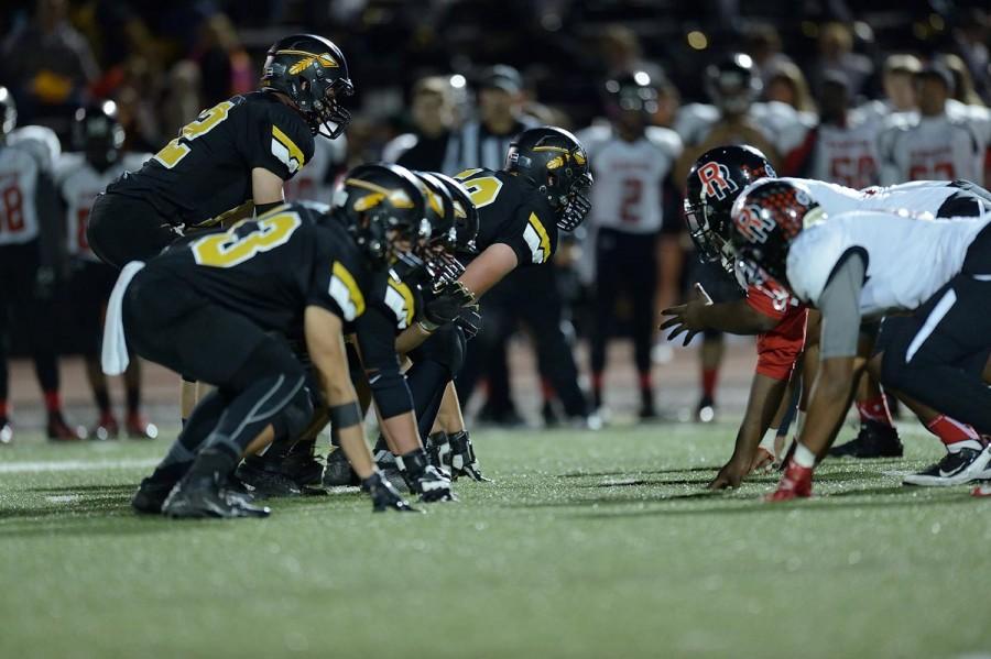 October 23, 2015, Littleton, Colorado - The Rangeview Raiders visit the Arapahoe Warriors for Class 5A football.