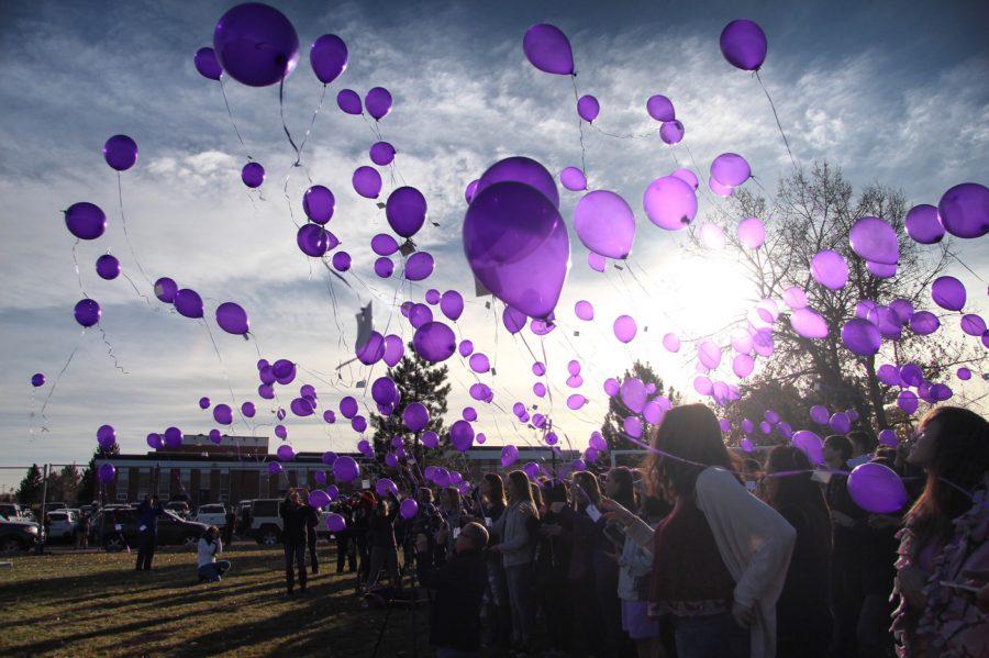 Remembering the Events of 12/13 - Senior and Staff Balloon Release