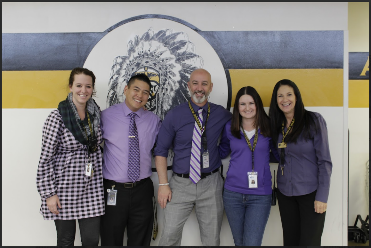 AHS staff showing their support for Deliberate Acts of Love and Kindness Week last winter.